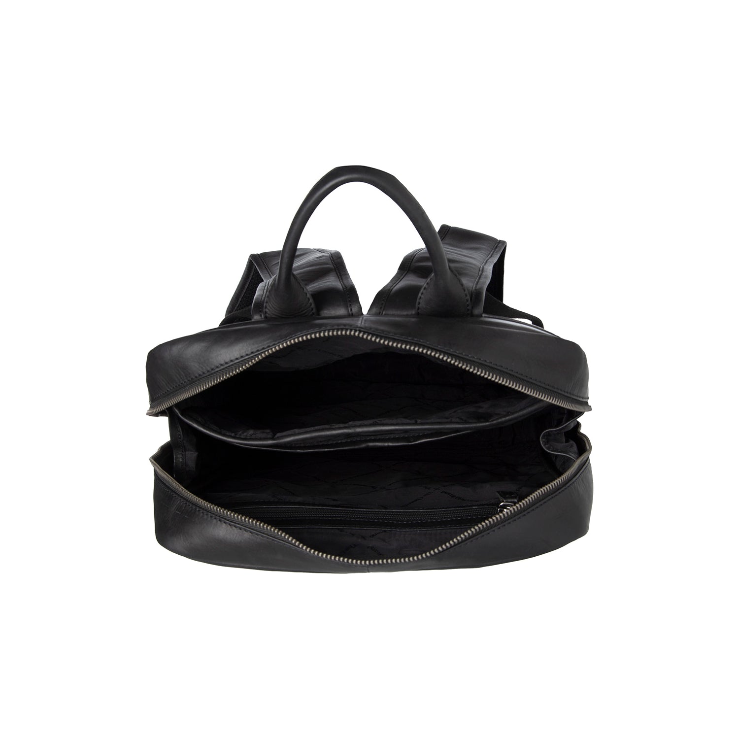 Black Leather Laptop Backpack Nicola, product view 3