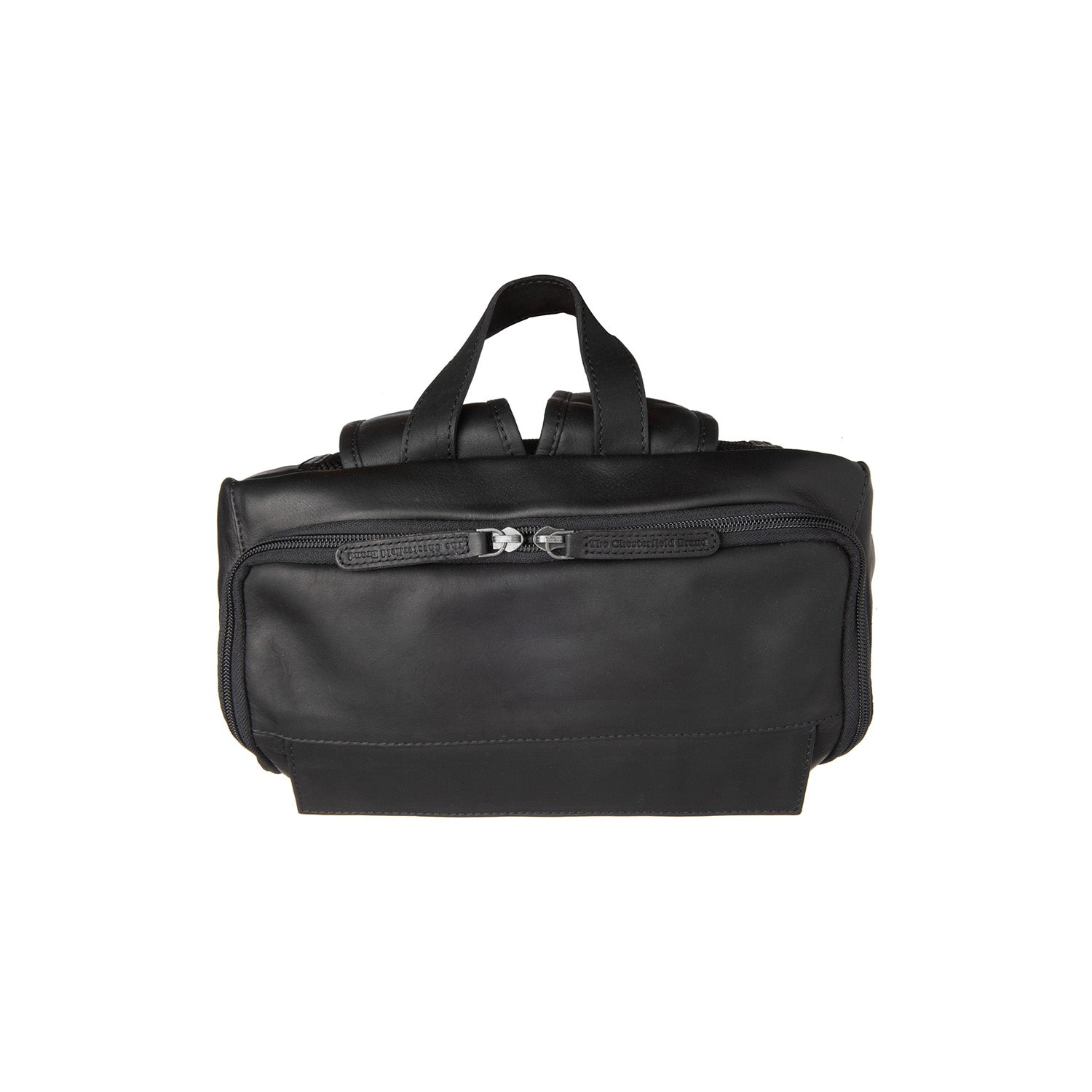Black Leather Laptop Backpack Rich, detail view 6