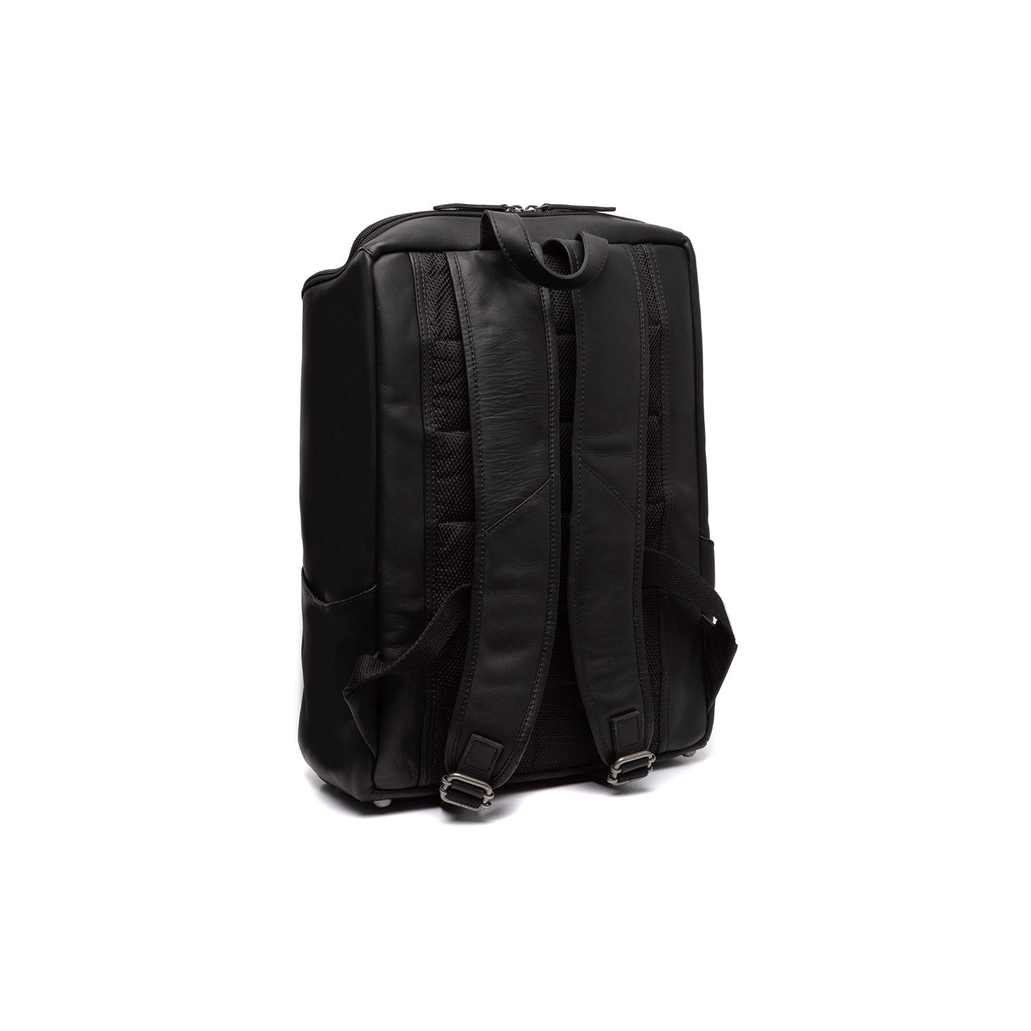 Black Leather Laptop Backpack Rich, detail view 7
