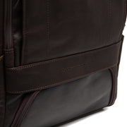 Brown Leather Laptop Backpack Rich, detail view 4