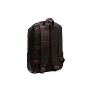 Brown Leather Laptop Backpack Rich, detail view 5