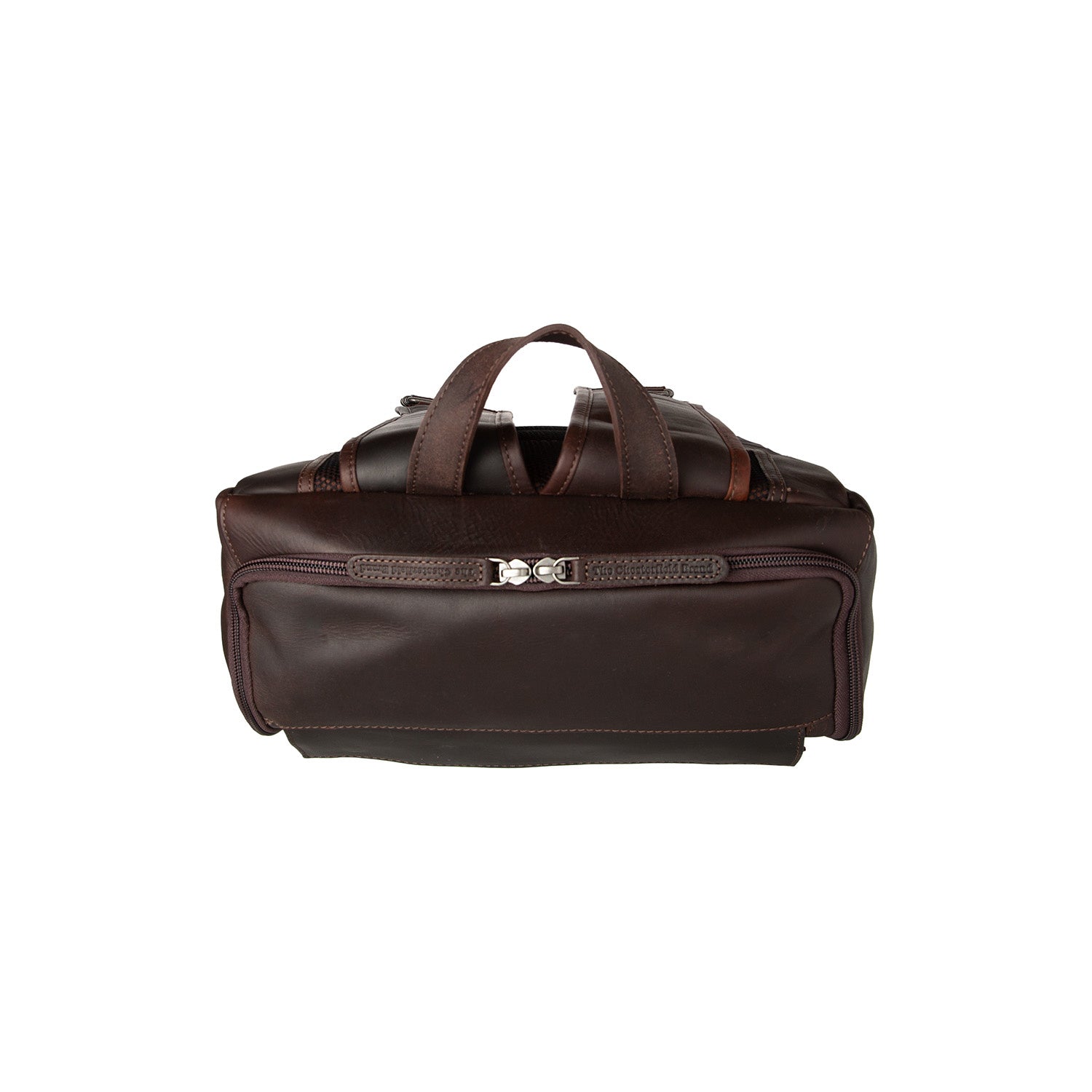 Brown Leather Laptop Backpack Rich, product view 3