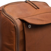 Cognac Leather Laptop Backpack Rich, detail view 4