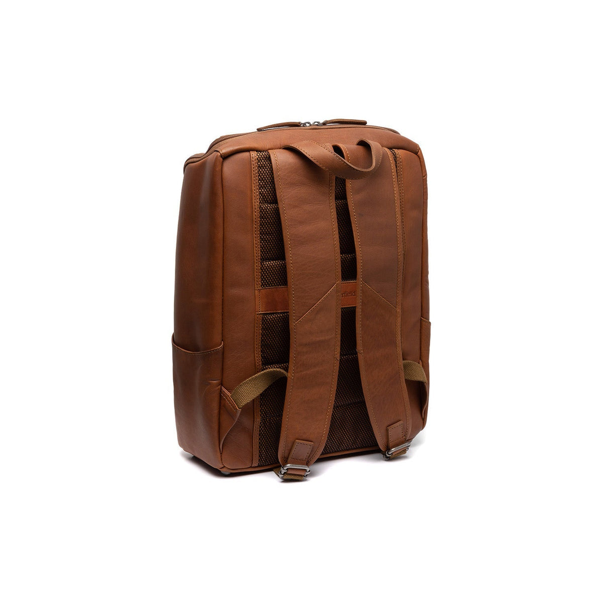 Cognac Leather Laptop Backpack Rich, detail view 8