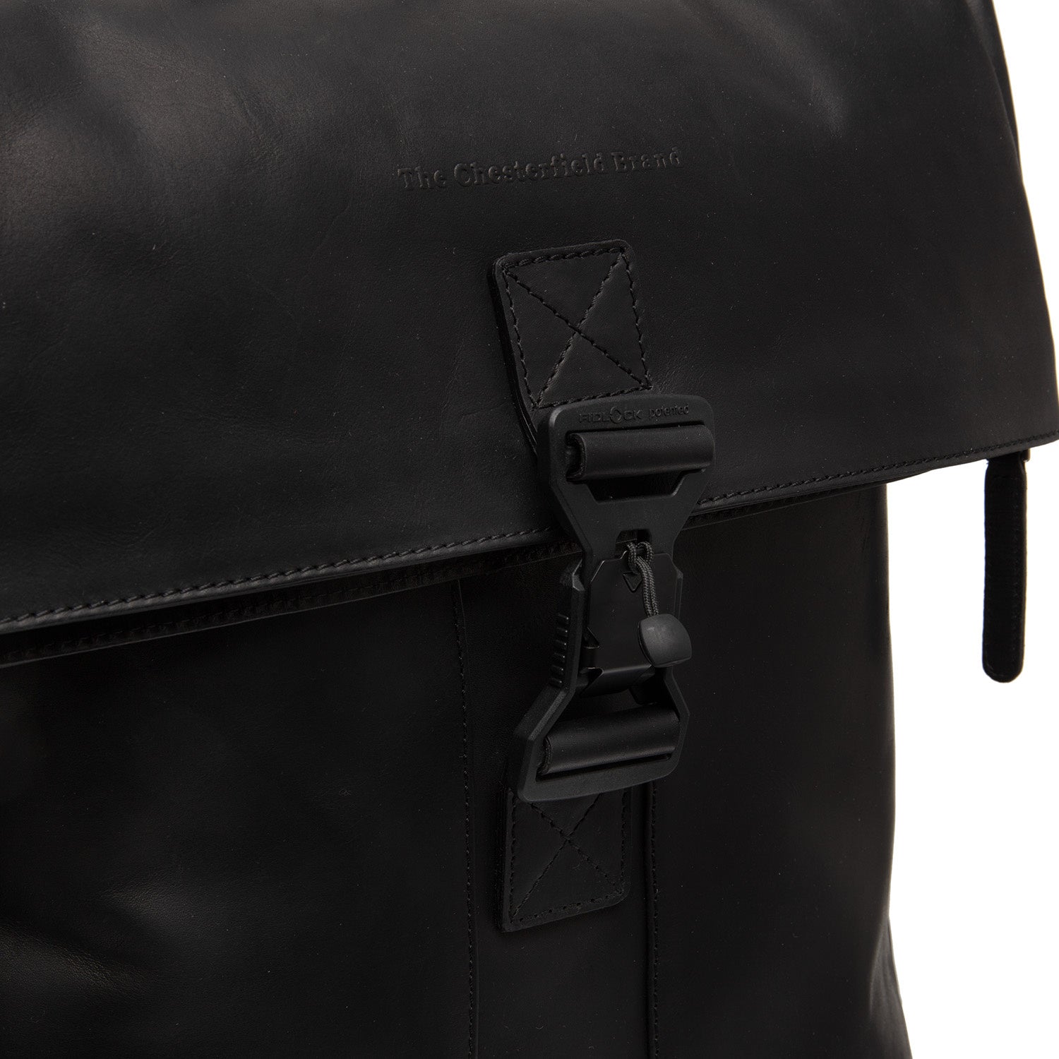 Black Leather Laptop Backpack Savona, detail view 1