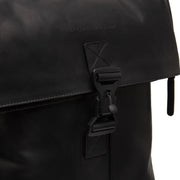 Black Leather Laptop Backpack Savona, detail view 1
