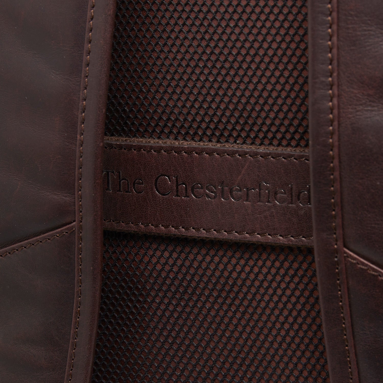 Brown Leather Laptop Backpack Savona, detail view 1