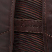 Brown Leather Laptop Backpack Savona, detail view 1
