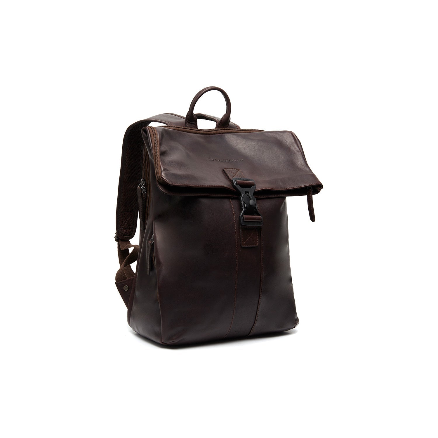 Brown Leather Laptop Backpack Savona, front view