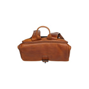 Cognac Leather Laptop Backpack Savona, detail view 4