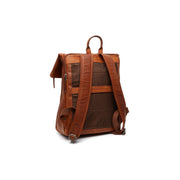 Cognac Leather Laptop Backpack Savona, detail view 6