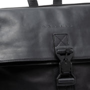 Black Leather Laptop Backpack Trondheim, detail view 1
