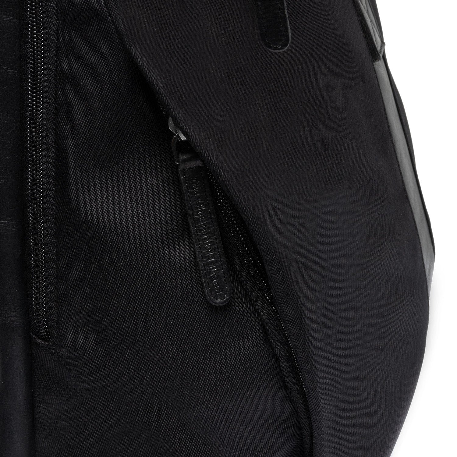 Black Leather Laptop Backpack Trondheim, detail view 5