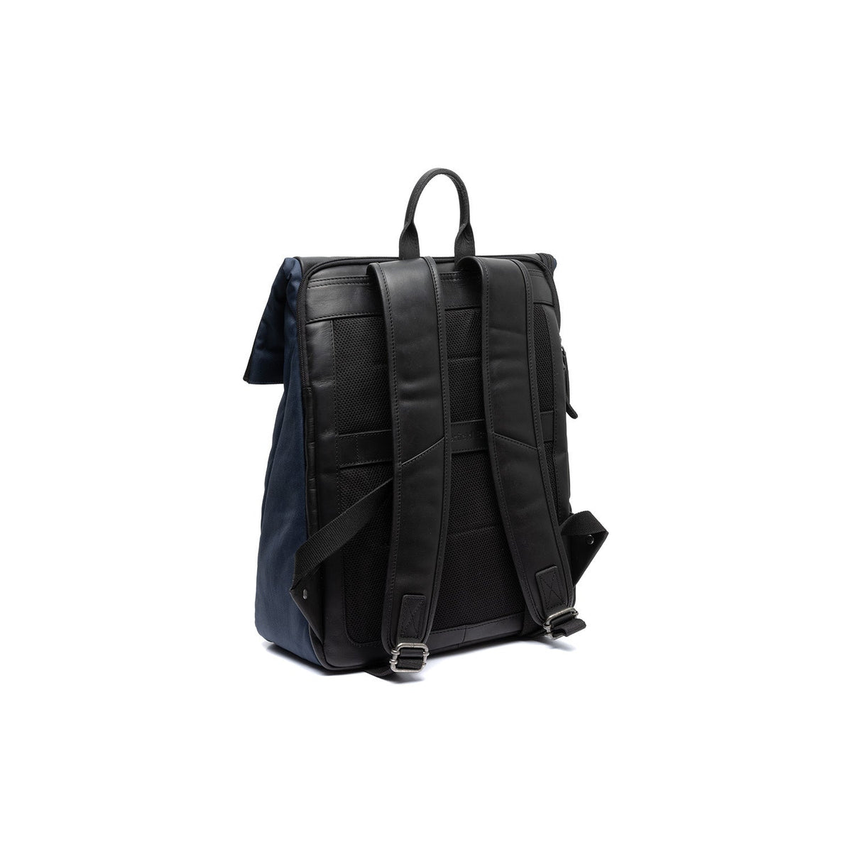 Navy Leather Laptop Backpack Trondheim, detail view 4