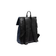Navy Leather Laptop Backpack Trondheim, detail view 4