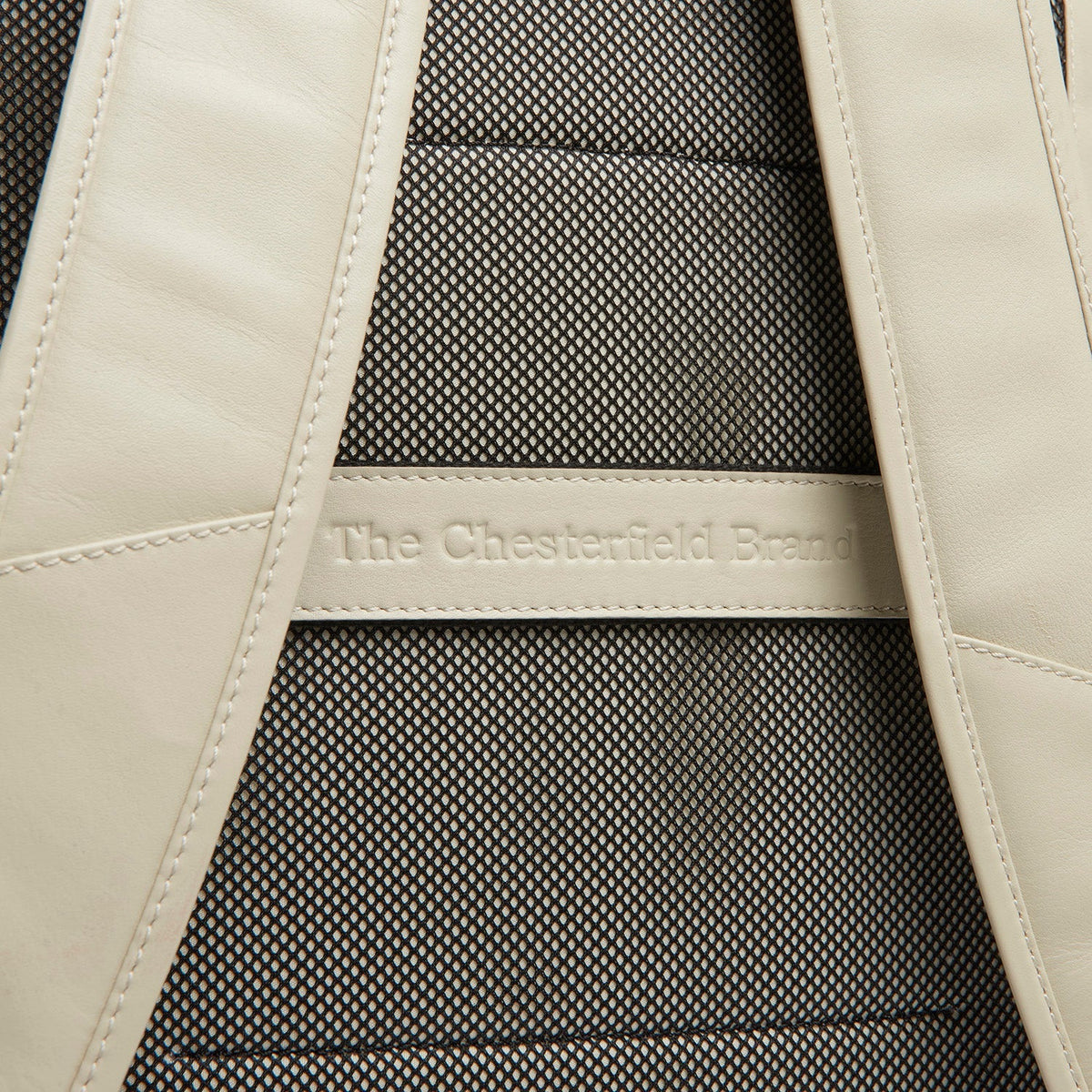 Off White Leather Laptop Backpack Trondheim, detail view 4