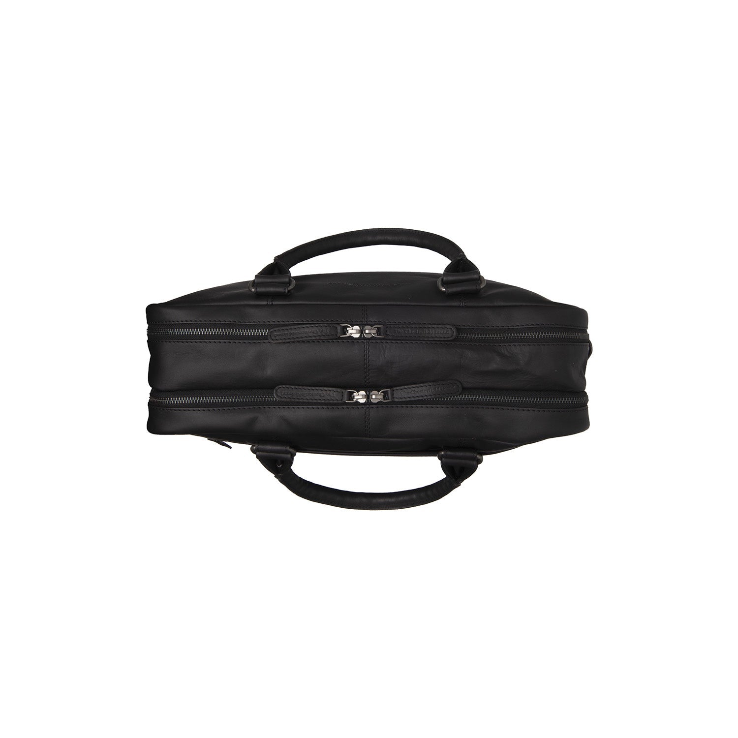 Black Leather Laptop Bag Boston, detail view 1