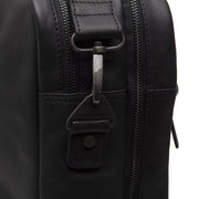 Black Leather Laptop Bag Boston, detail view 4