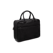 Black Leather Laptop Bag Boston, detail view 6