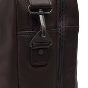 Brown Leather Laptop Bag Boston, detail view 1