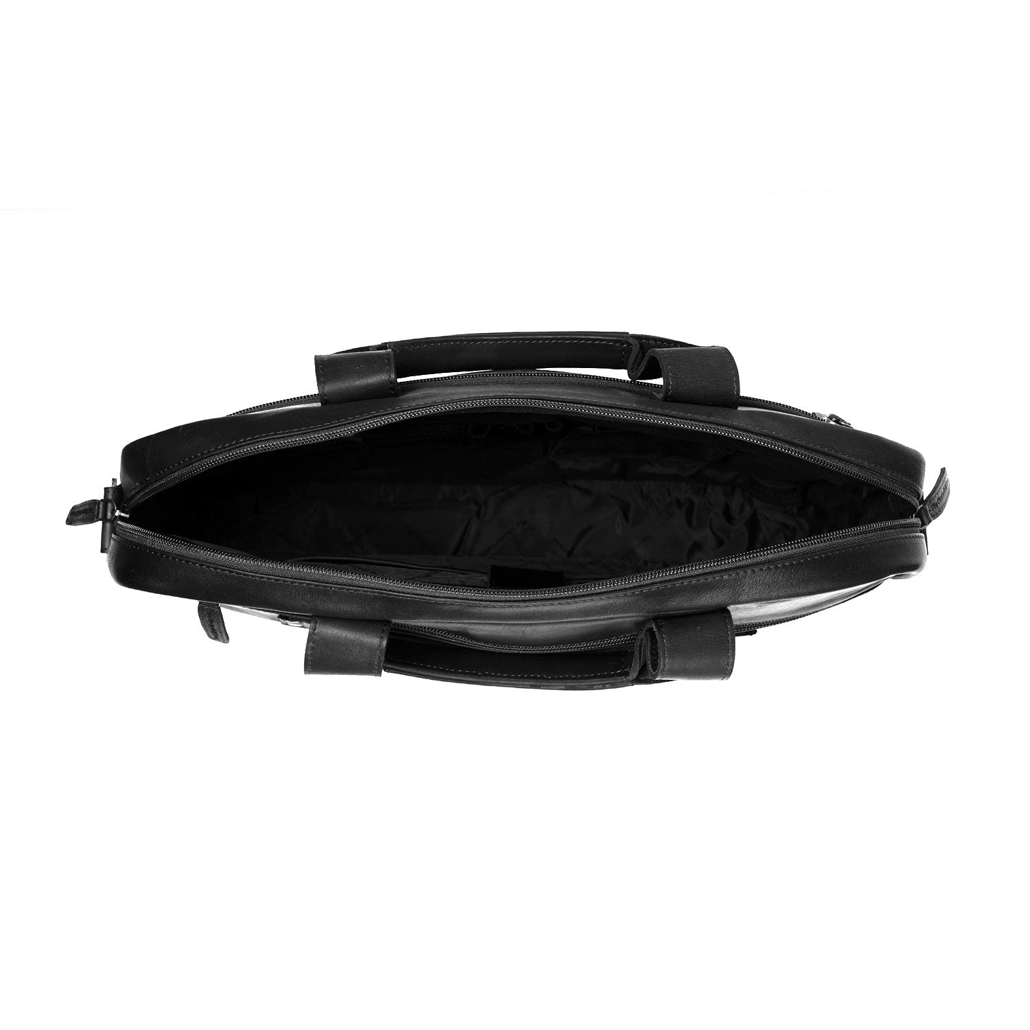 Black Leather Laptop Bag Calvi, product view 3