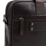 Brown Leather Laptop Bag Calvi, detail view 10