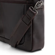 Brown Leather Laptop Bag Calvi, detail view 6