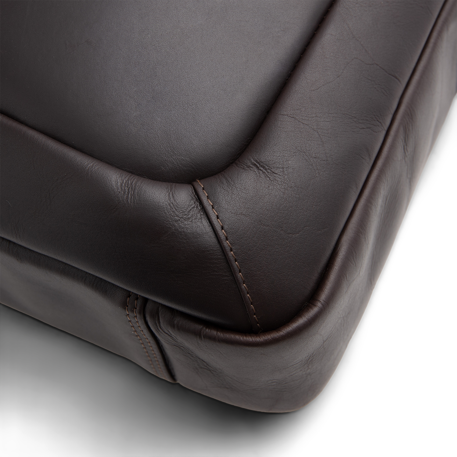 Brown Leather Laptop Bag Calvi, detail view 9