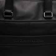 Black Leather Laptop Bag Elvas, detail view 4
