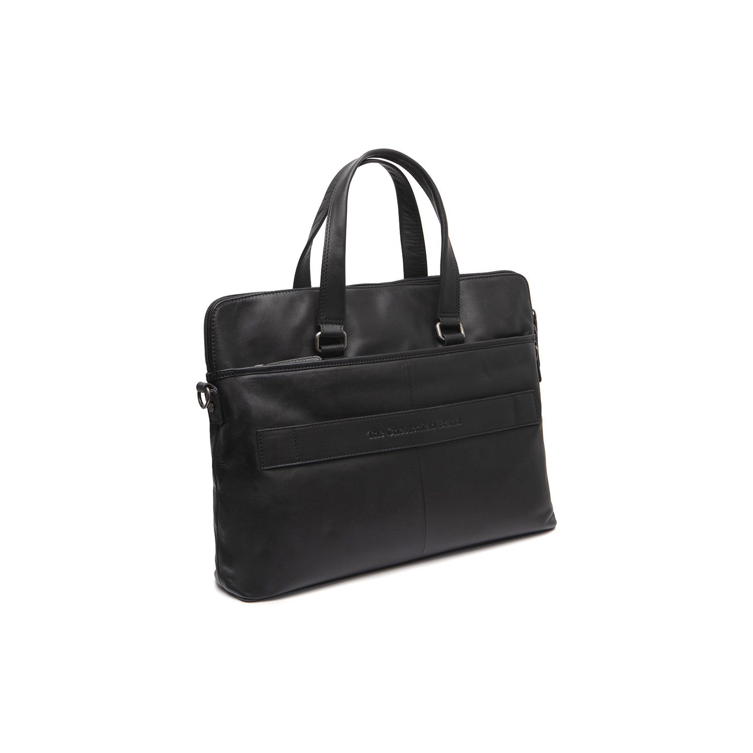 Black Leather Laptop Bag Elvas, detail view 5
