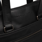 Black Leather Laptop Bag Elvas, product view 3