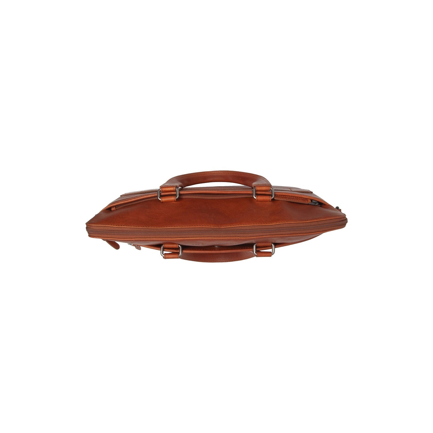 Cognac Leather Laptop Bag Elvas, detail view 3