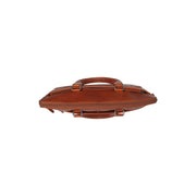 Cognac Leather Laptop Bag Elvas, detail view 3