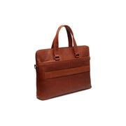 Cognac Leather Laptop Bag Elvas, detail view 6