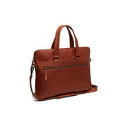 Cognac Leather Laptop Bag Elvas, front view