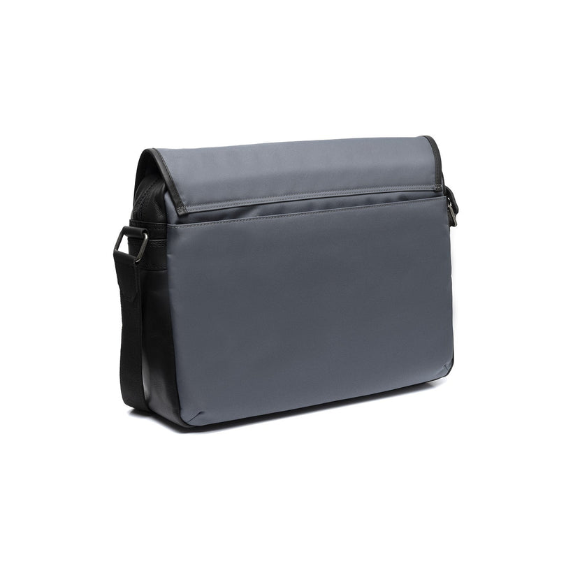 Light Grey Leather Laptop Bag Falun, front view