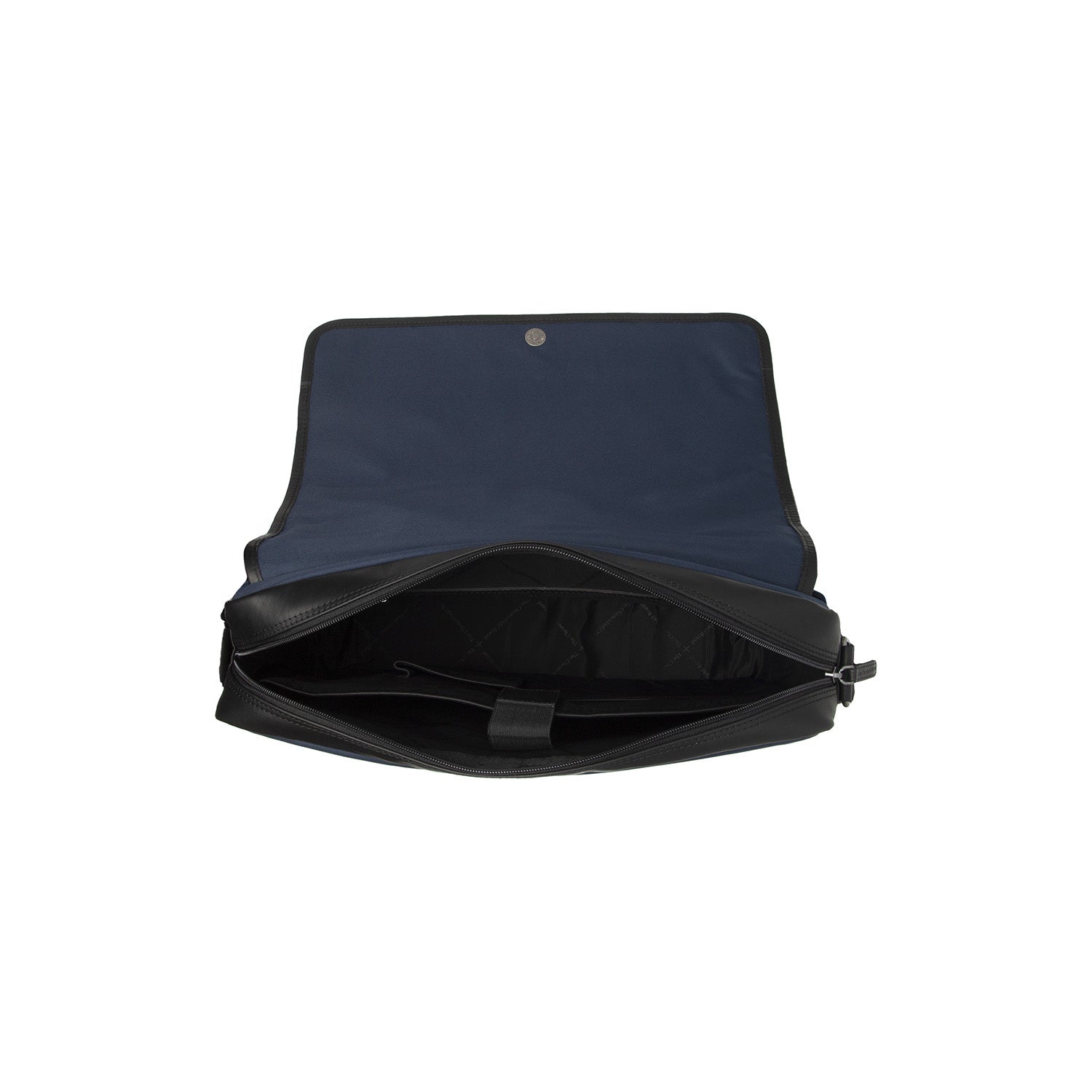 Navy Leather Laptop Bag Falun, detail view 1
