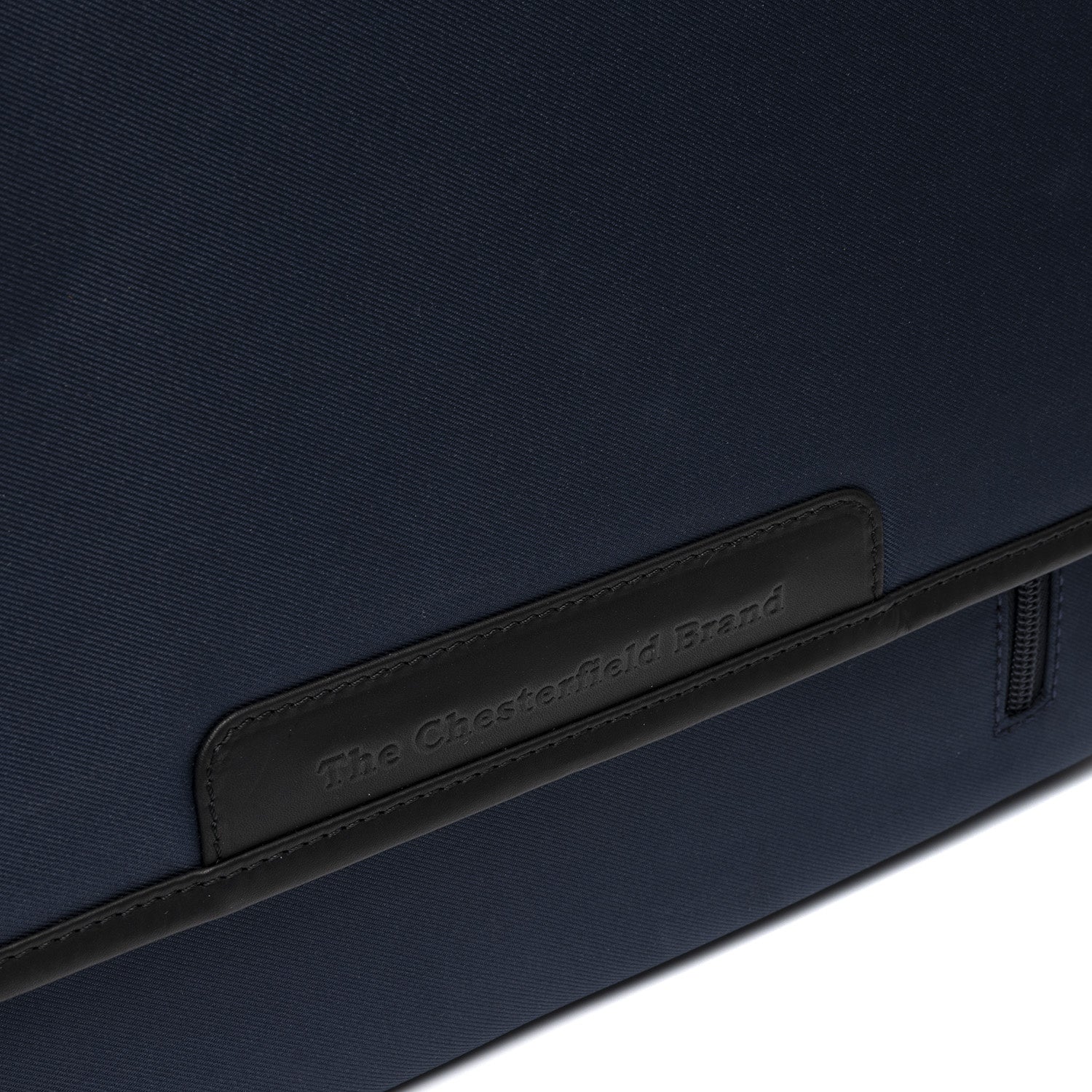 Navy Leather Laptop Bag Falun, detail view 3