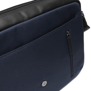 Navy Leather Laptop Bag Falun, detail view 4
