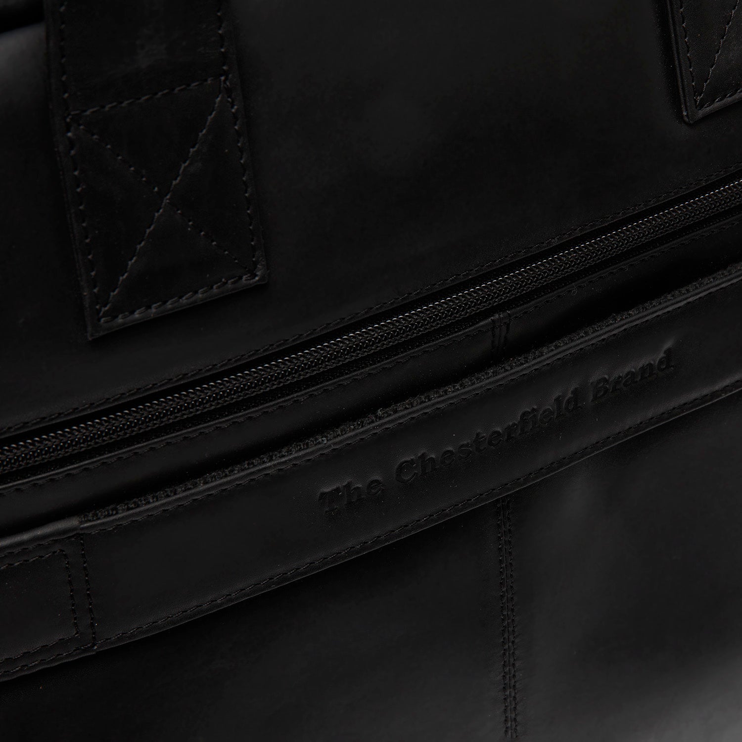 Black Leather Laptop Bag Frazer, detail view 5