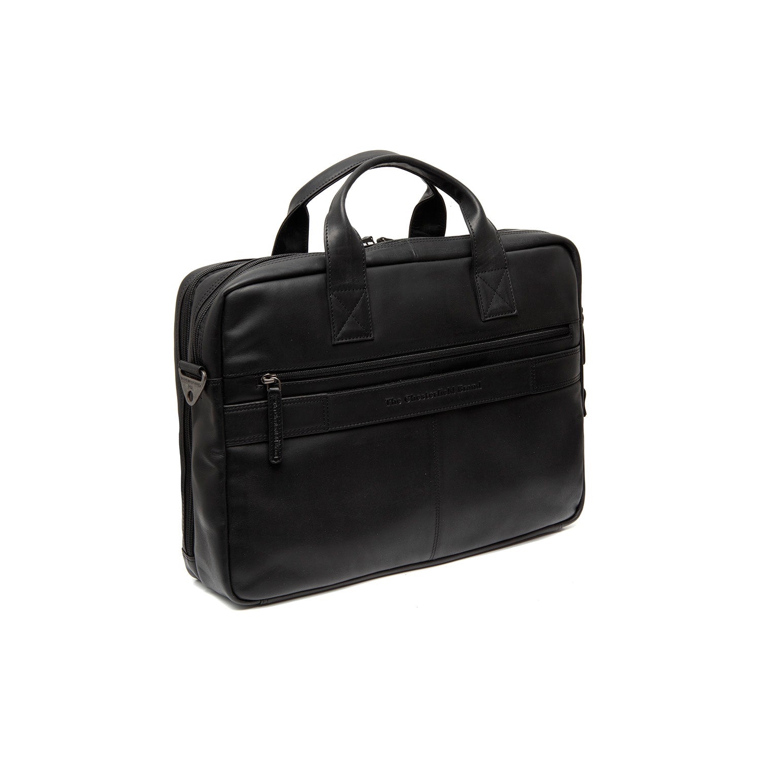 Black Leather Laptop Bag Frazer, detail view 6
