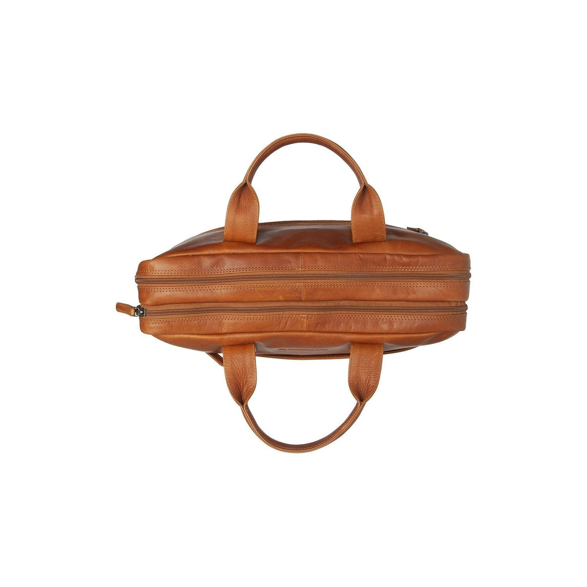 Cognac Leather Laptop Bag Frazer, detail view 4