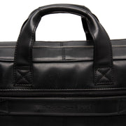 Black Leather Laptop Bag Iseo, detail view 5