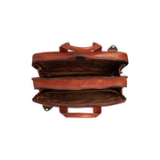 Cognac Leather Laptop Bag Iseo, detail view 6