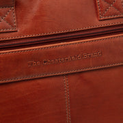 Cognac Leather Laptop Bag Iseo, detail view 7