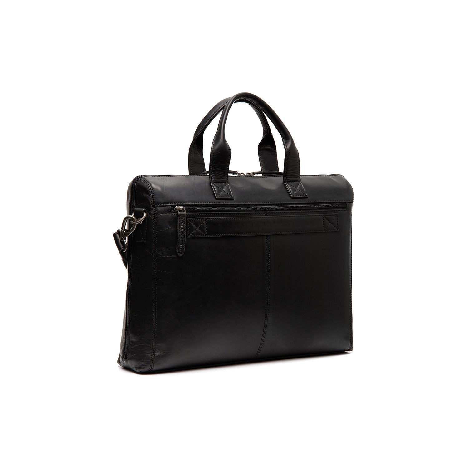 Black Leather Laptop Bag Levanto, detail view 6