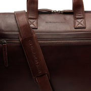 Brown Leather Laptop Bag Levanto, product view 3