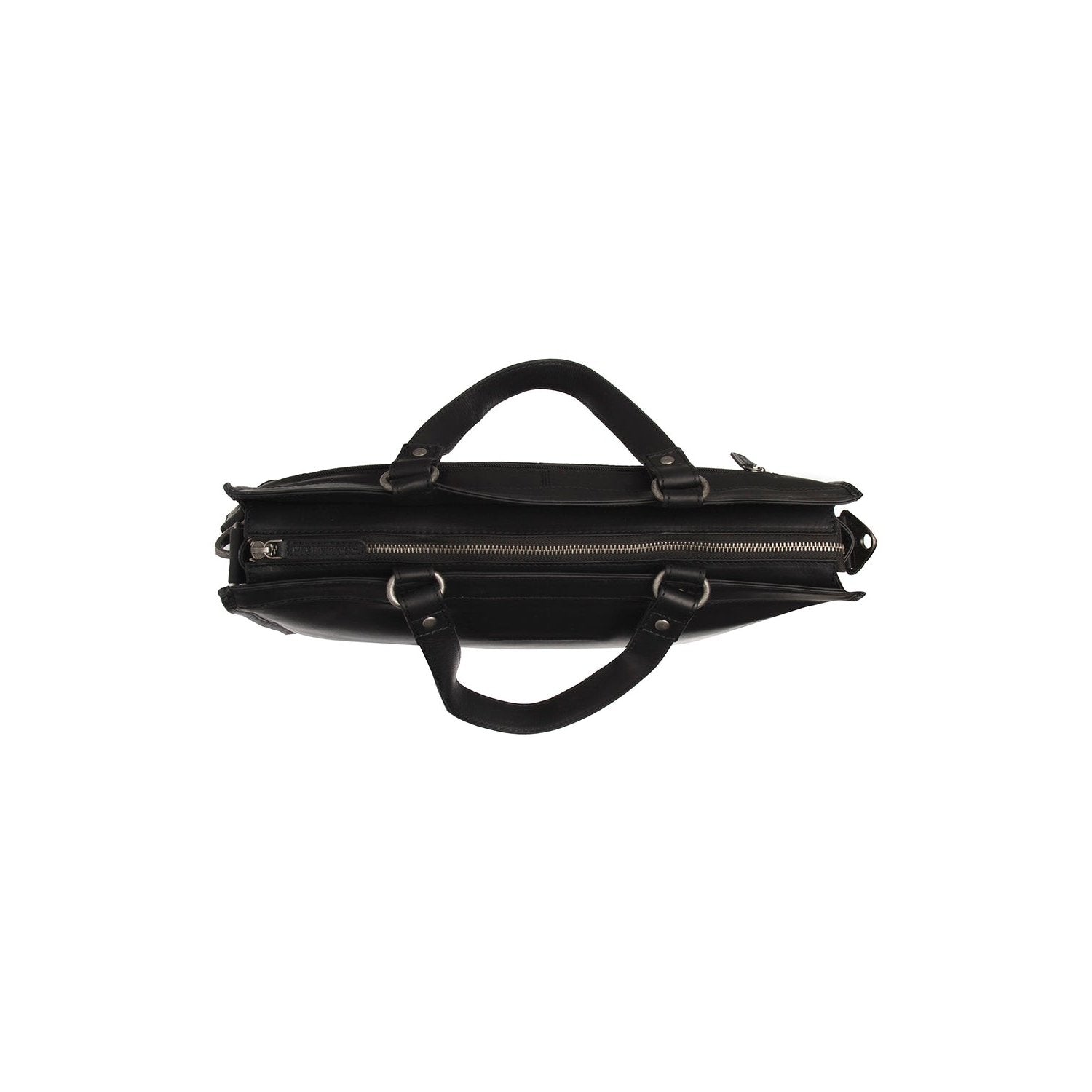Black Leather Laptop Bag Manly, detail view 3