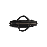 Black Leather Laptop Bag Manly, detail view 3