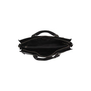 Black Leather Laptop Bag Manly, detail view 4